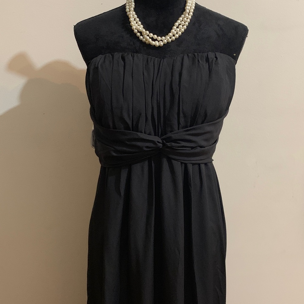 Jessica Simpson Black Gathered Dress